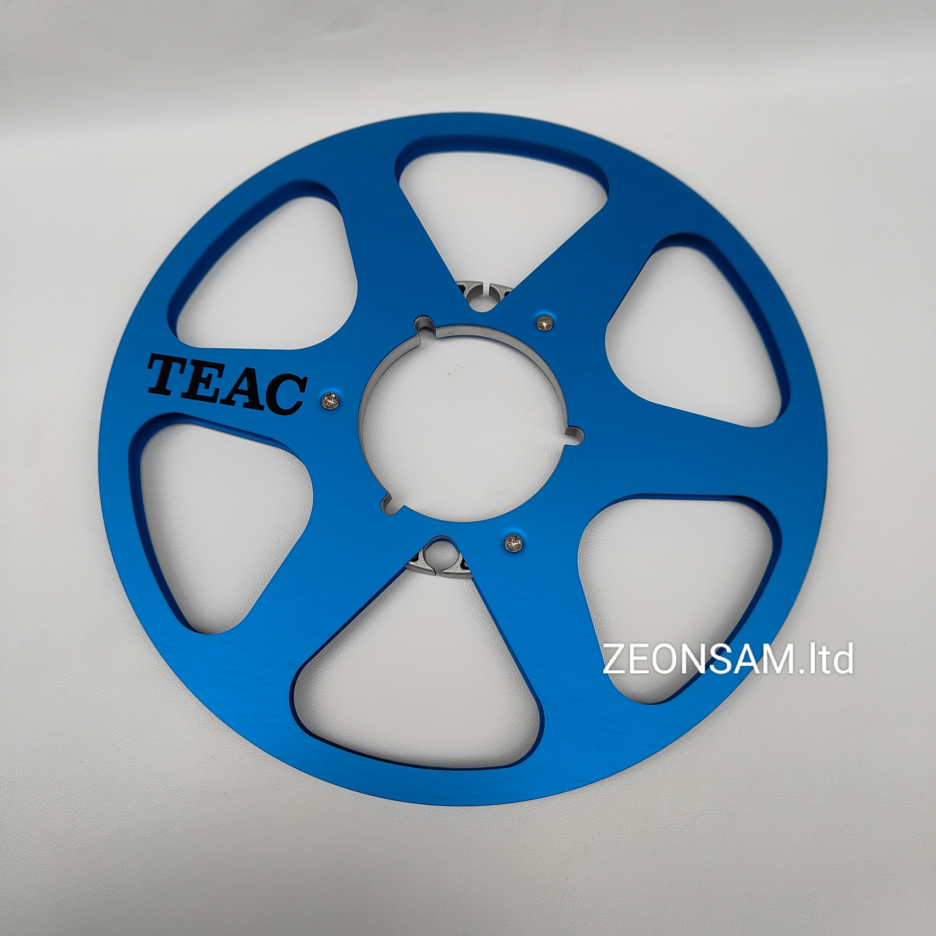 TEAC 10.5" X 1/4" Inch Empty Tape Reel Nab Hub Reel-To-Reel Recorders Accessory Empty Aluminum Disc Opening Machine Parts: Blue