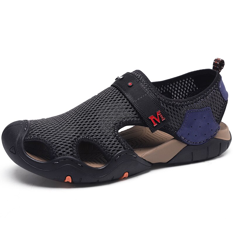 Neue Sommer Für Männer Sandalen Atmungsaktive Männer Schuhe Strand Sandalen Mann Outdoor Casual Schuhe Römischen Hausschuhe Größe 39-48: Black / 38
