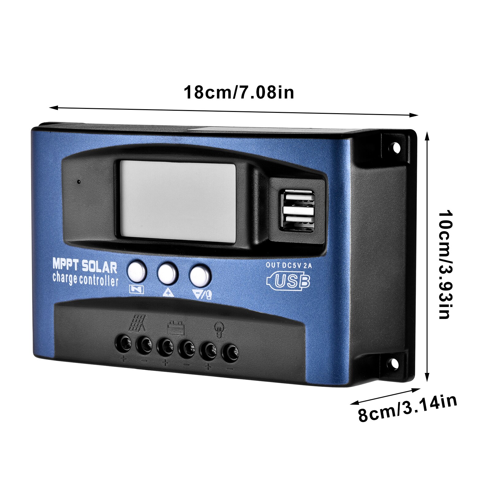 MPPT 60A/50A/30A/80A/100A /150A Solar Charge Controller Dual USB LCD Auto Solar Panel Battery Charge Controller Voltage Regulat