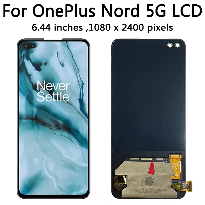 Pantalla LCD Super AMOLED para OnePlus One plus Nord, Panel Digitalizador de pantalla táctil para 1 + Nord 5G AC2003 AC2001, marco LCD