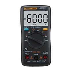 Aneng AN8001 True-Rms Auto Range Digitale Multimeter Ac/Dc Spanning Ampèremeter Current Meter Temperatuur Meting: Black