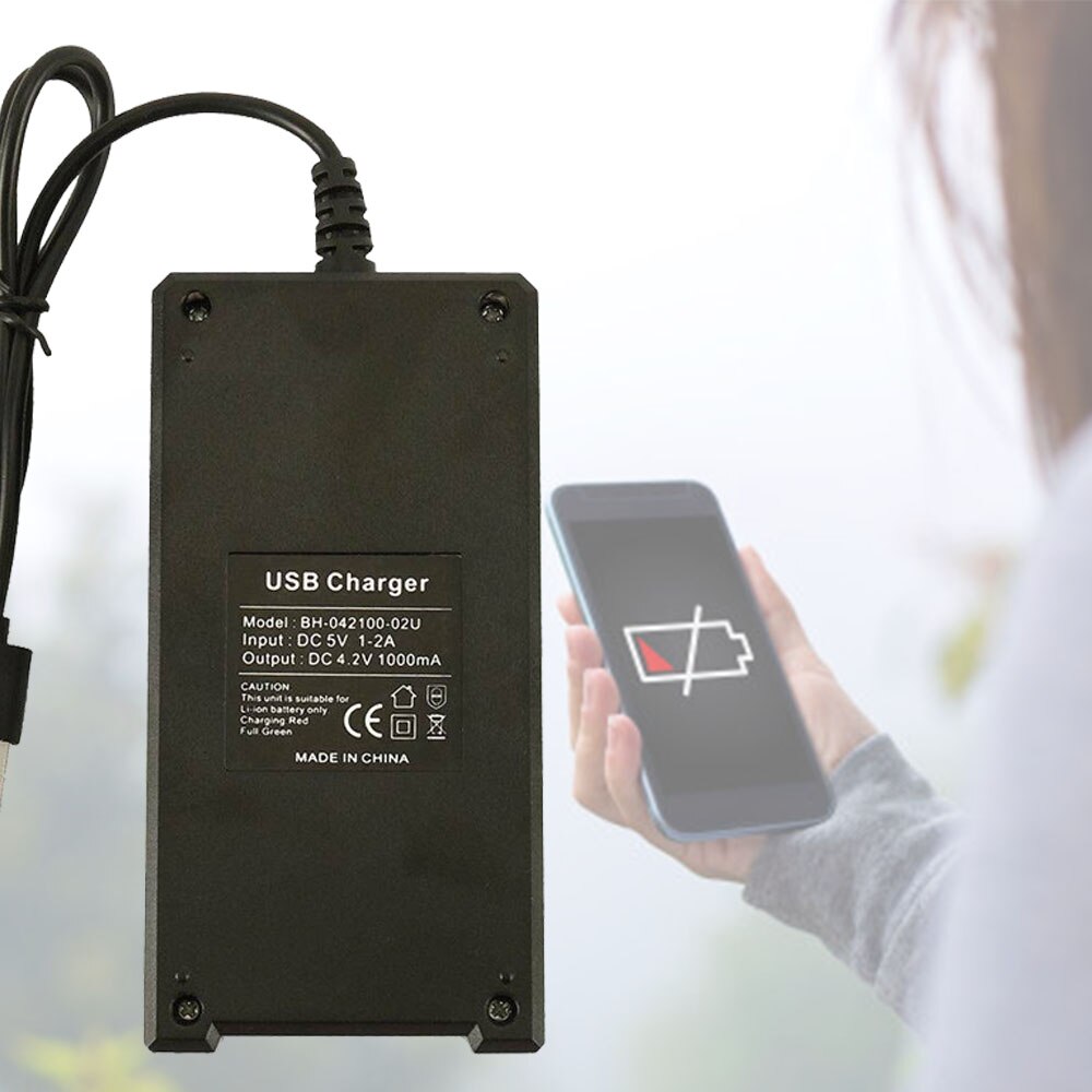 18650 Usb Batterij Lader Snel Opladen Dual Voor 3.7V 16340 14500 26650