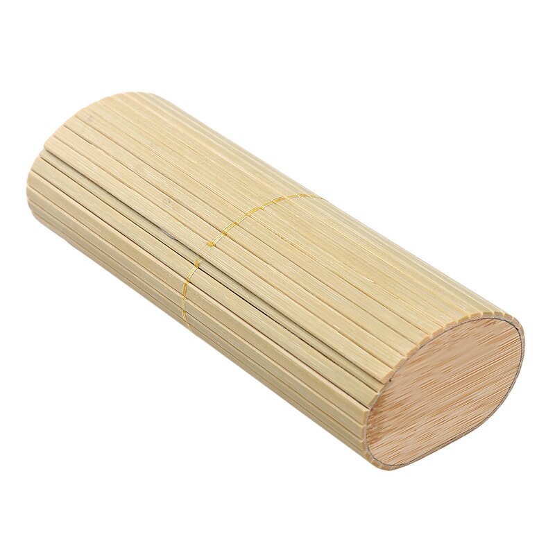Sunglass Case Eyewear Spectacle Eyeglass Box Bamboo Glasses Case Handmade Hard Square Cylinder Bamboo Strip