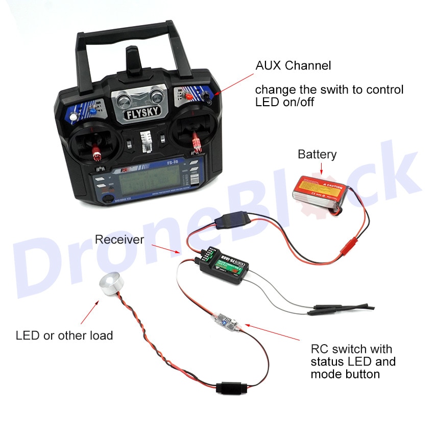 Multi-mode rc fjärrkontroll elektronisk aux kanal på/av-brytare bil led pwm styrd switch mottagare kontrollmodul