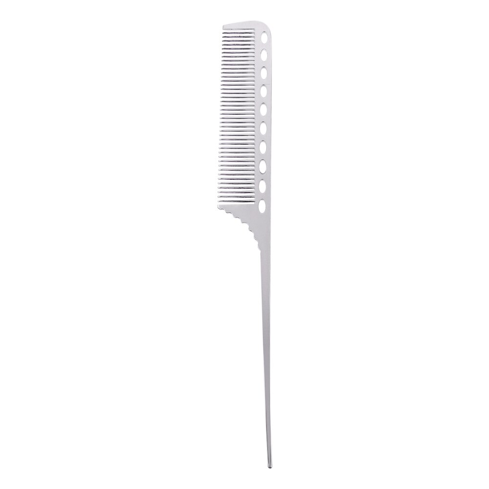 Anti-static Comb Heat-resistant Hairdressing Hair Styling Brush Aluminum Durable Haircut Comb Salon Tools: Silver