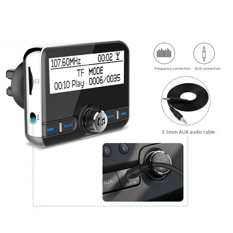 Dab002 Dab Digitale Radio Ontvanger Fm Tuner Radio Auto Bluetooth Zender Adapter Fm Dav/Dab Tuner Broadcasting