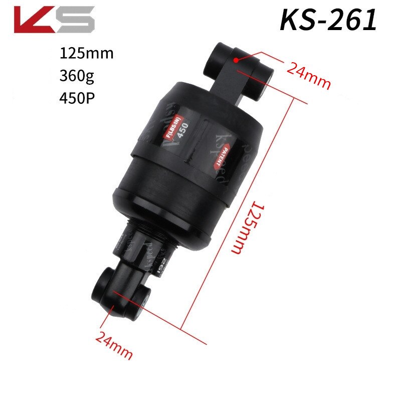 KS KS-261 amortisseur vtt vélo doux queue cadre ressort arrière chocs pliant vélo électrique Scooter amortisseur 120-170mm
