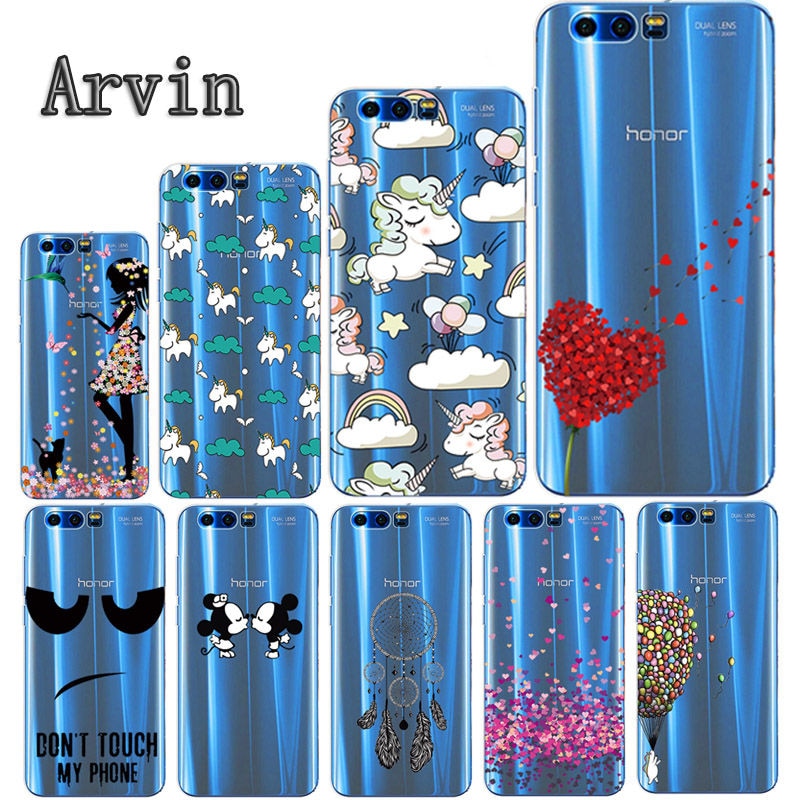 Arvin Silicone Case for Huawei Honor 9 Soft TPU Case for Huawei Honor 9 Premium Slim Crystal Clear Transparent Painting Fundas