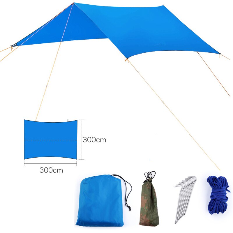 Udendørs bærbar hængekøje markise hængende telt slidstærkt stort multifunktionelt måtte folde uv-sikkert vandtæt