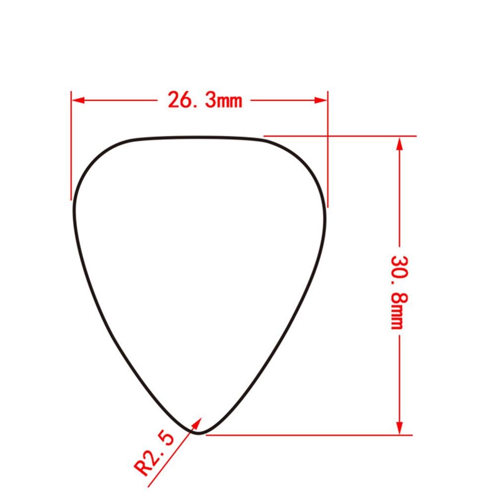 100 Uds púas de Guitarra eléctrica antideslizantes mate Guitarra Pick 0,58/0,71/0,81/0,96/1,2/1,5mm piezas de accesorios de bajo de Guitarra mixta