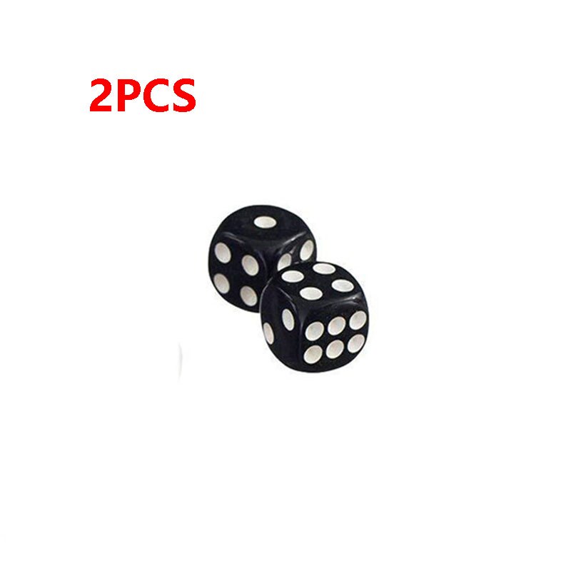 2/6Stck Würfel einstellen Multi Farbe Sechs Seitige Würfel Für Bar Kneipe Verein Party Tisch Brettspiel Unterhaltung würfel: schwarz weiß 2stck