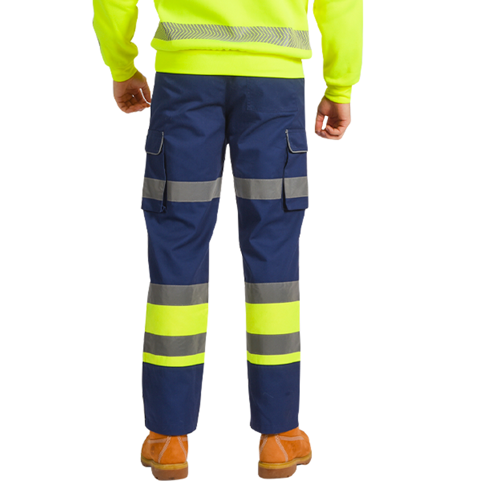 AYKRM Reflective Pants hivis Functional Pockets Wear-resistance Safety Trousers Winter Work Color 5XL