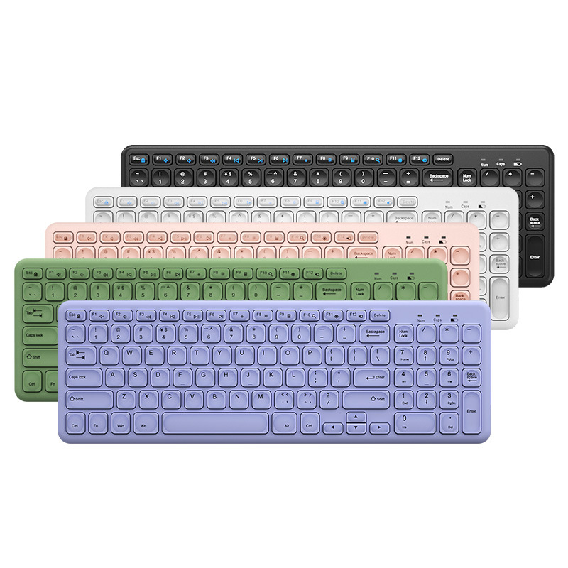 EAOR 96-key Slim Wireless Keyboard 2.4G Silent Keyboard Mouse Combo Cute Wireless Office Keyboard Mouse Kit for Laptop Desktop
