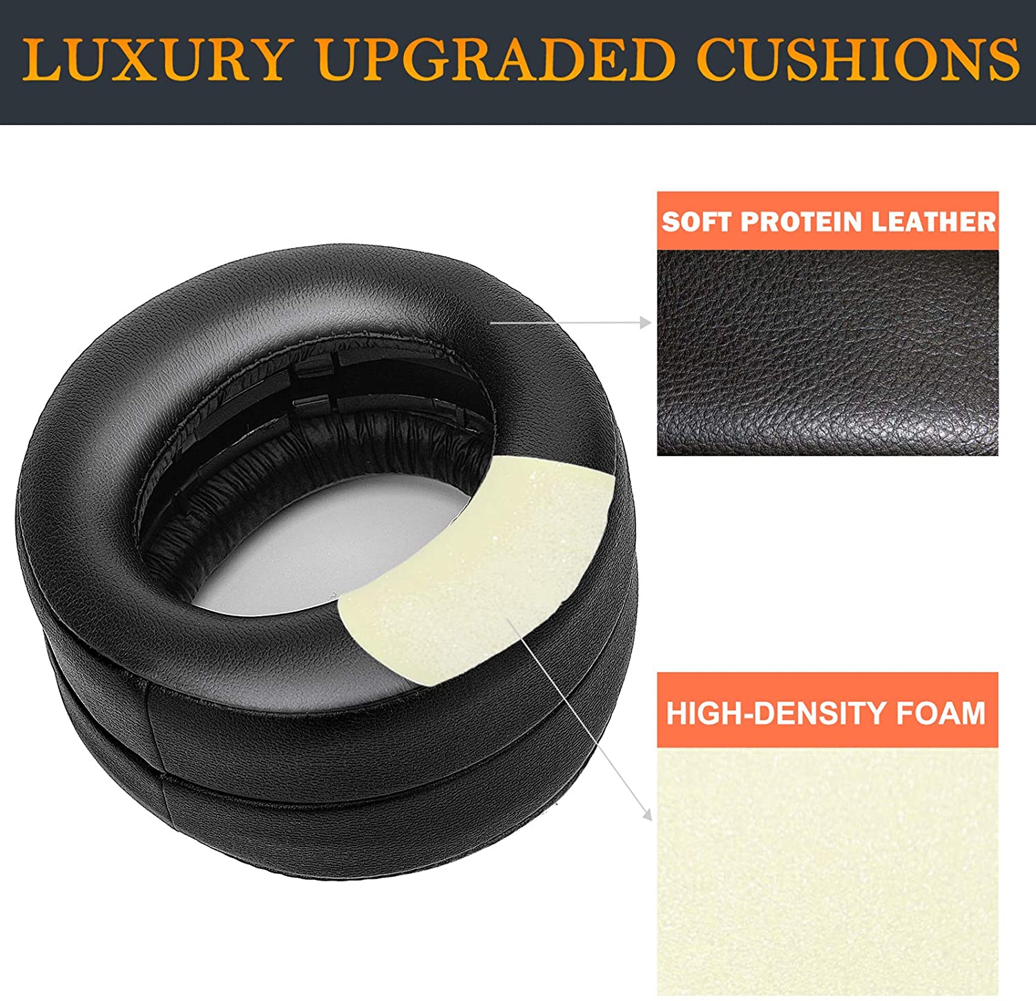 Udskiftning, ørepuder kompatible med sony gold trådløst playstation  ps4 headset, version, model cuhya -0080