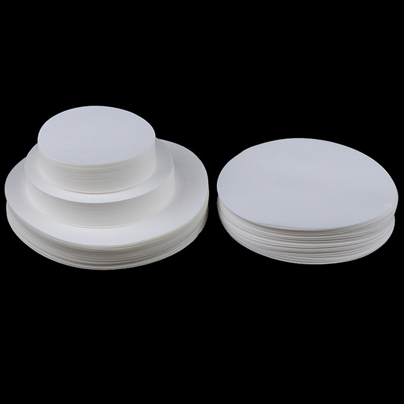Papel de filtro Circular para laboratorio papel de filtro de laboratorio de velocidad media, papel de filtro de embudo, 100 Uds., 7/9/11/12 cm