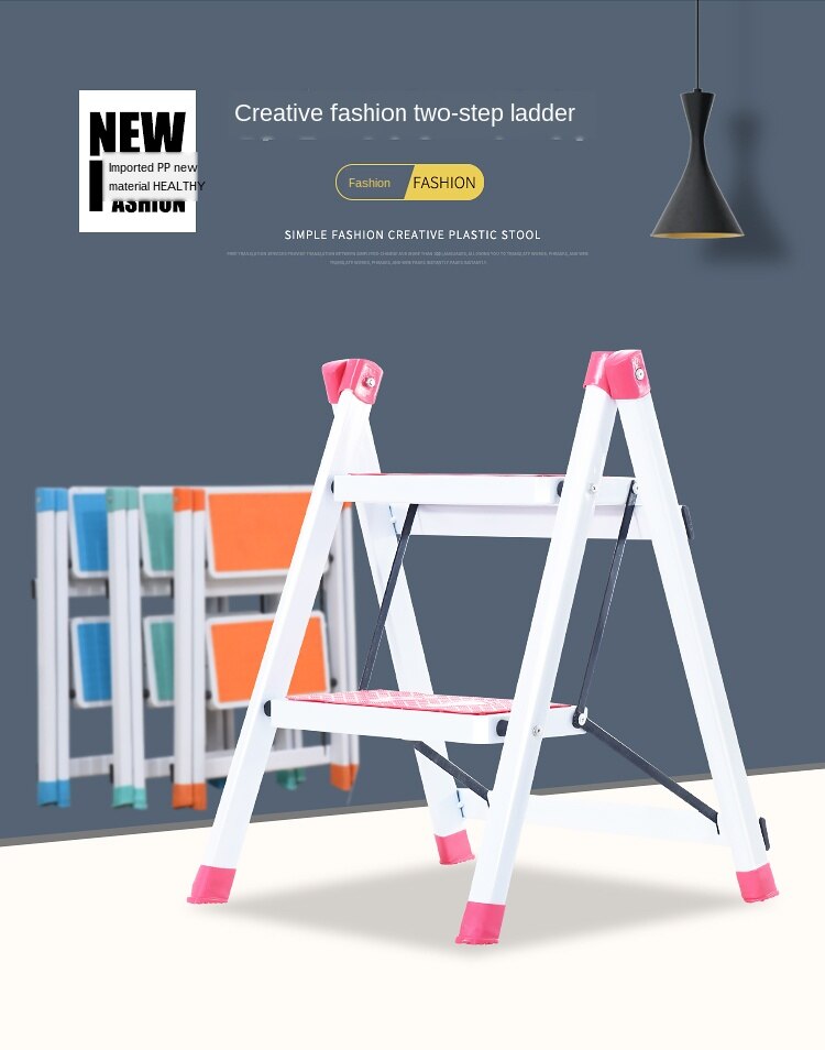 B Home kitchen folding ladder two step ladder herringbone ladder stepping up pet ladder
