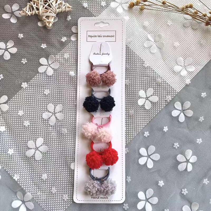 20 stuks/set kinderen pluche haarelastiekjes touw ballen geruite knoop peuters elastische haarband hoofdband baby staart haar meisjes accessoires: H -20 stuks