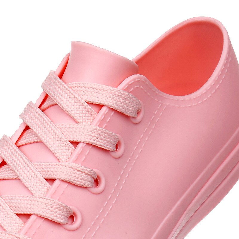 2019 Nuovo Stile di Modo Della Ragazza Caviglia Da Pioggia Donna di aiuto Basso Stivali Da Pioggia Delle Donne Impermeabile Antiscivolo Scarpe di Acqua casuale grande dimensione36-40