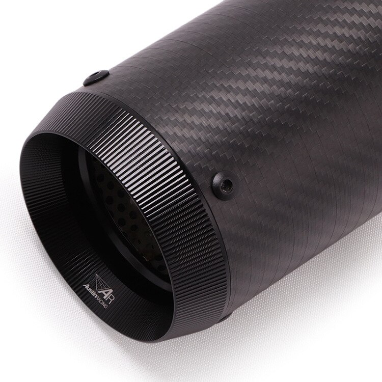 Tubo de escape de fibra de carbono para motocicleta, 51mm/60mm, Austin Racing tubo, escape de moto, pegatina AR