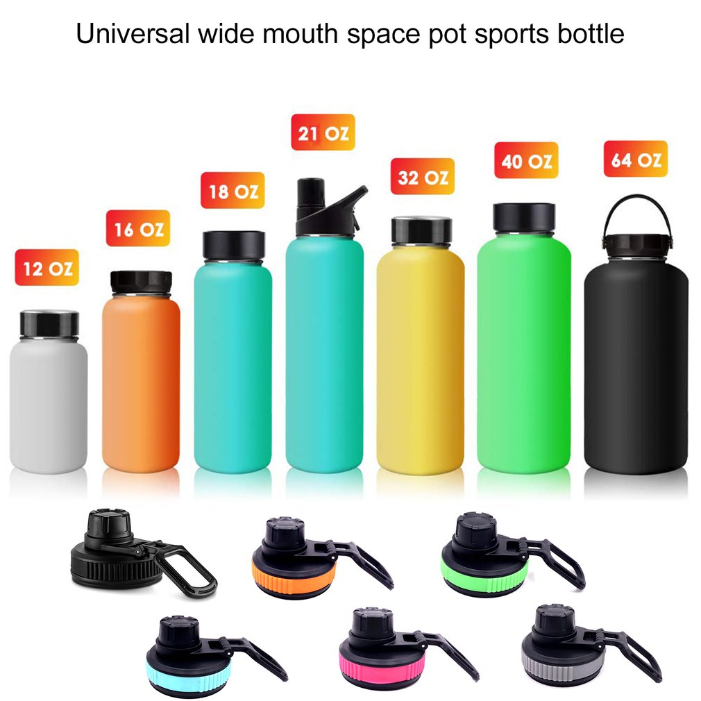 For Hydro Flask Bottle Straw Flip Lid Cap Replacement Lid for Wide Mouth Water Bottle Outdoor Portable Plastic Bottle
