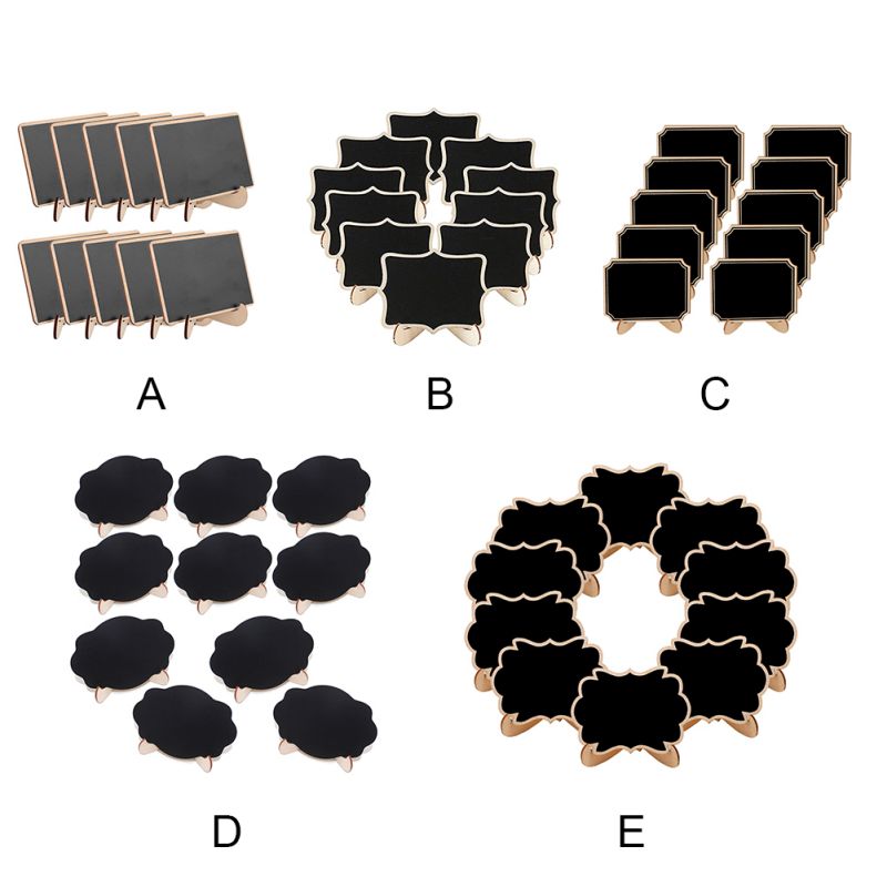 Wedding Party Message Board Small Wood Blackboard Shop Window Decoration Display Board DIY Props 10PCS Party Supplies