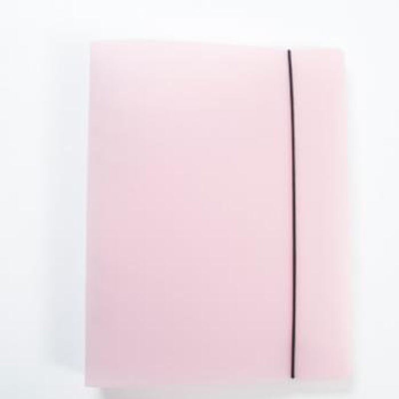 Yiwi A5 Roze Blauw PVC Notebook Accessoire Vel Shell Kantoor School Briefpapier Transparante Beknopte 6 Gaten Bindmiddel Planner Cover: Pink