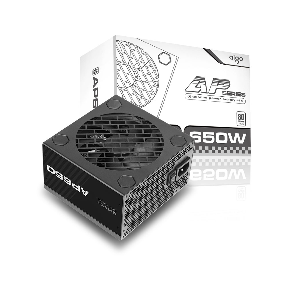 Aigo AP Zasilacz PC 550W 650W 750W Diy Gaming 80PLUS 230V EU 120MM Wyciszony wentylator ATX Komputer stacjonarny Gamer Fonte PSU Do rx 580