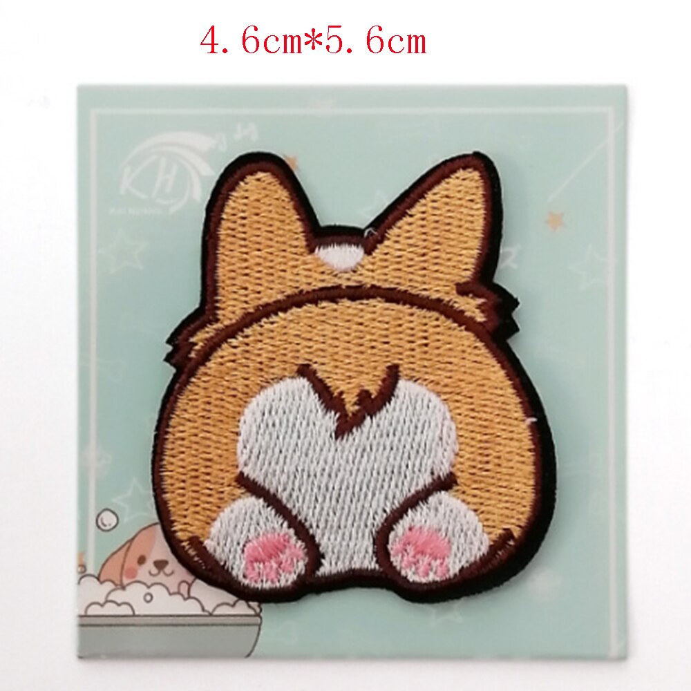 Corgi/Teckel/Husky Patch Borduurwerk Patches Voor Kleding Leuke Hond Animal Ijzer-Patches Op Kleding: 7