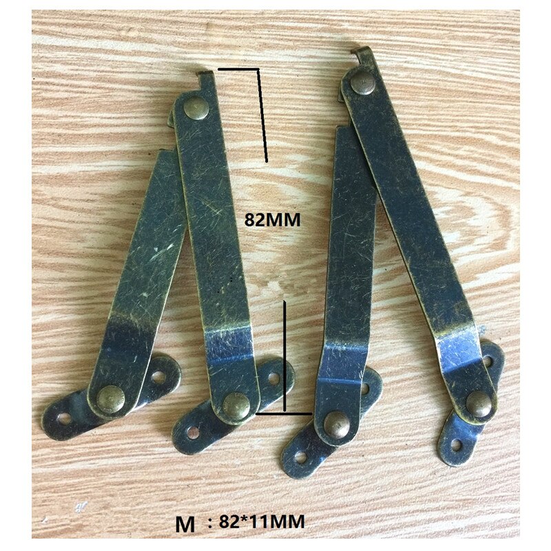 2Pcs Antique Bronze Lid Support Hinges Stay For Box Display Furniture Accessories Cabinet Door Kitchen Cupboard Hinges Lid Stays