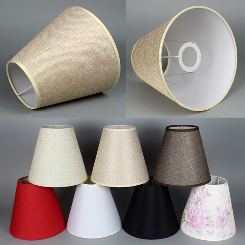 E27 e14 handgjorda linne lampskärm för vägglampa rustik sovrum sängkant mini bordslampa country retro lampskärm ljuskrona lock