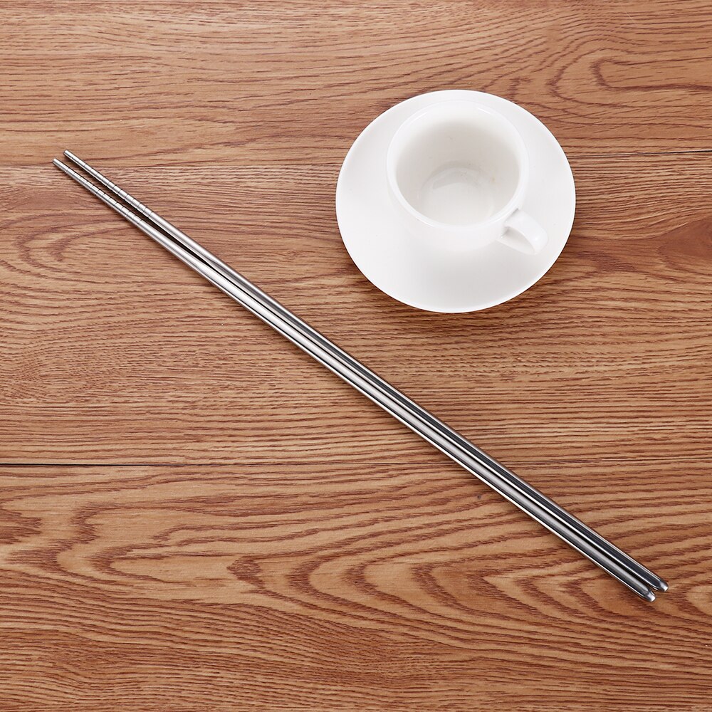 1Pair Extra Long 14 Inch Pot Chopsticks Cooking Frying Noodle Chopsticks Stainless Steel Chinese Food Sticks Sushi Hashi
