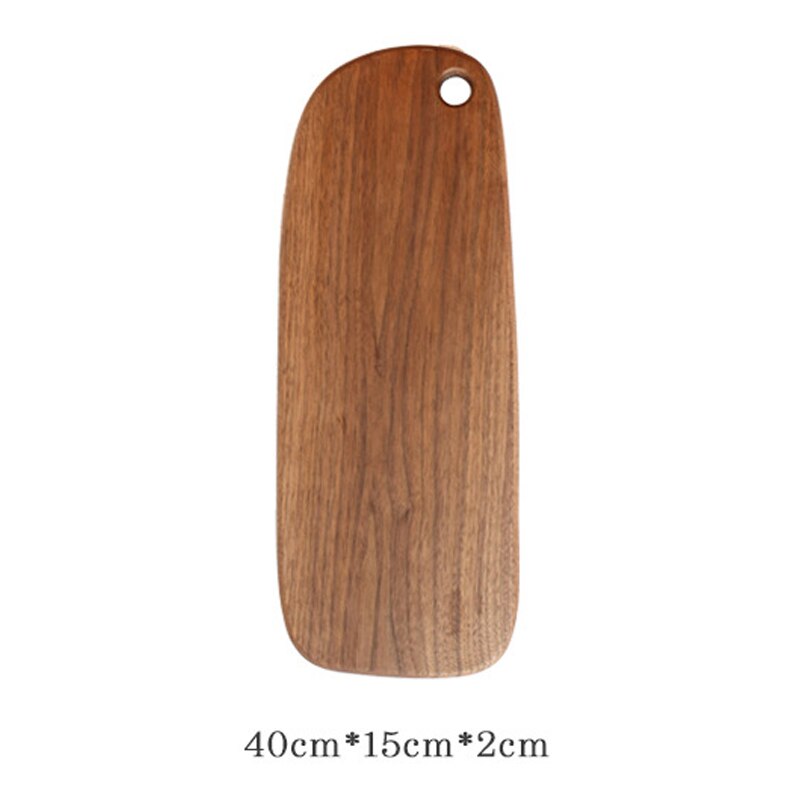 Black walnut whole wood fruit chopping board Western restaurant solid wood bread board wood chopping board with handle: Alien Trombone