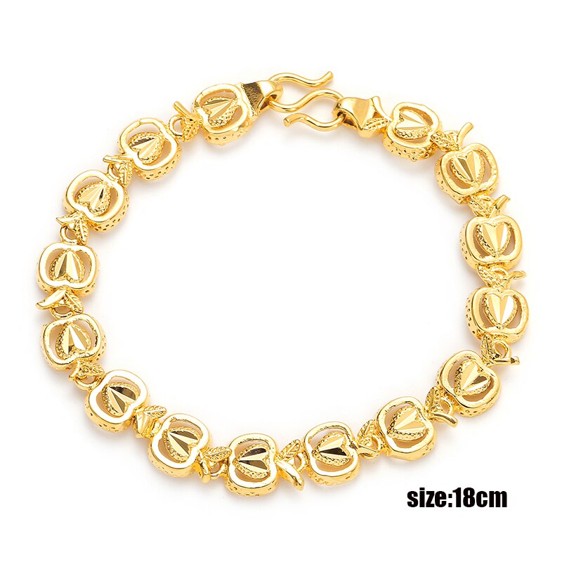 Plated 24K Gold Bracelet Multi Shape Punk Curb Cuban Chain Gold Bracelets Flowers Bangle Fox Fish Wife Fiance Collect: style-9