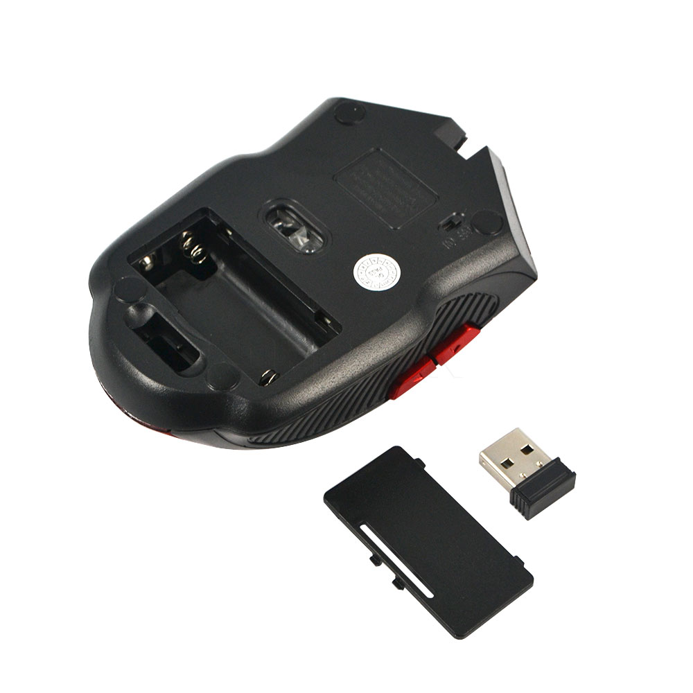 Ratón inalámbrico de 2,4 GHz, ratón óptico para juegos con receptor USB, ratón inalámbrico 6D para ordenador y portátil, accesorios