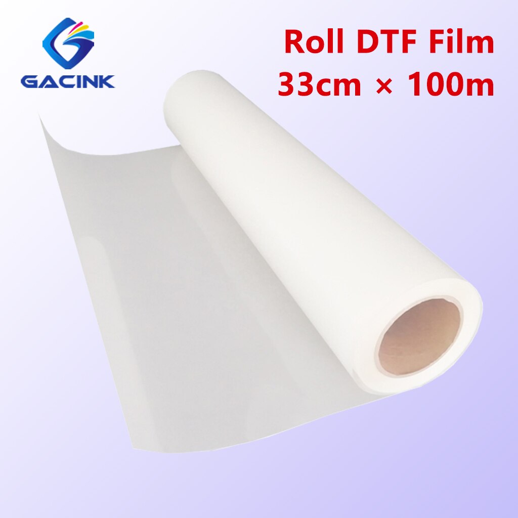 Roll Dtf Film 33Cm * 100M Directe Overdracht Film Inkt Voor Epson XP600 1340 L1390 L1800 R1800 R3880 r3000 Huisdier Film Transfer Naar Kledingstuk