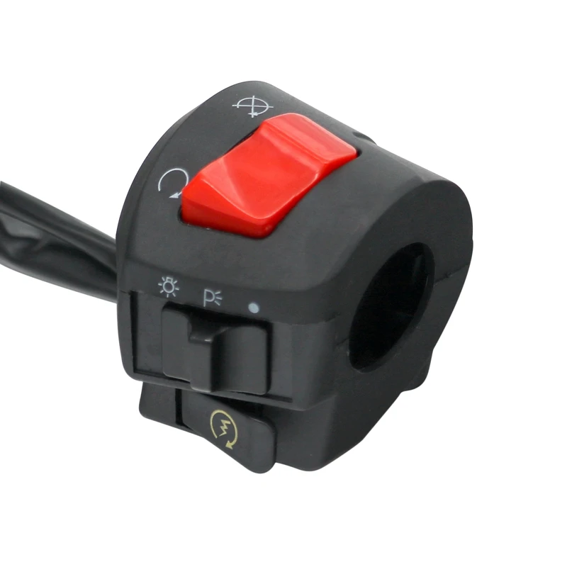 Motolovee Motorcycle Handle Bar Links Rechts Schakelaars Hoorn Richtingaanwijzer Koplamp Elektrische Start Stuur Controller Schakelaar