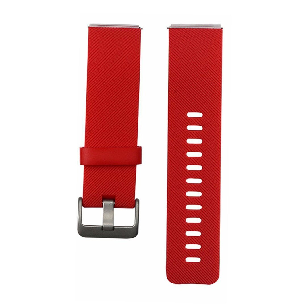 Pulsera deportiva de 8 colores para Fitbit Blaze, banda de silicona suave para reloj Fitbit Blaze, repuesto de correa con barra de primavera: Red / L