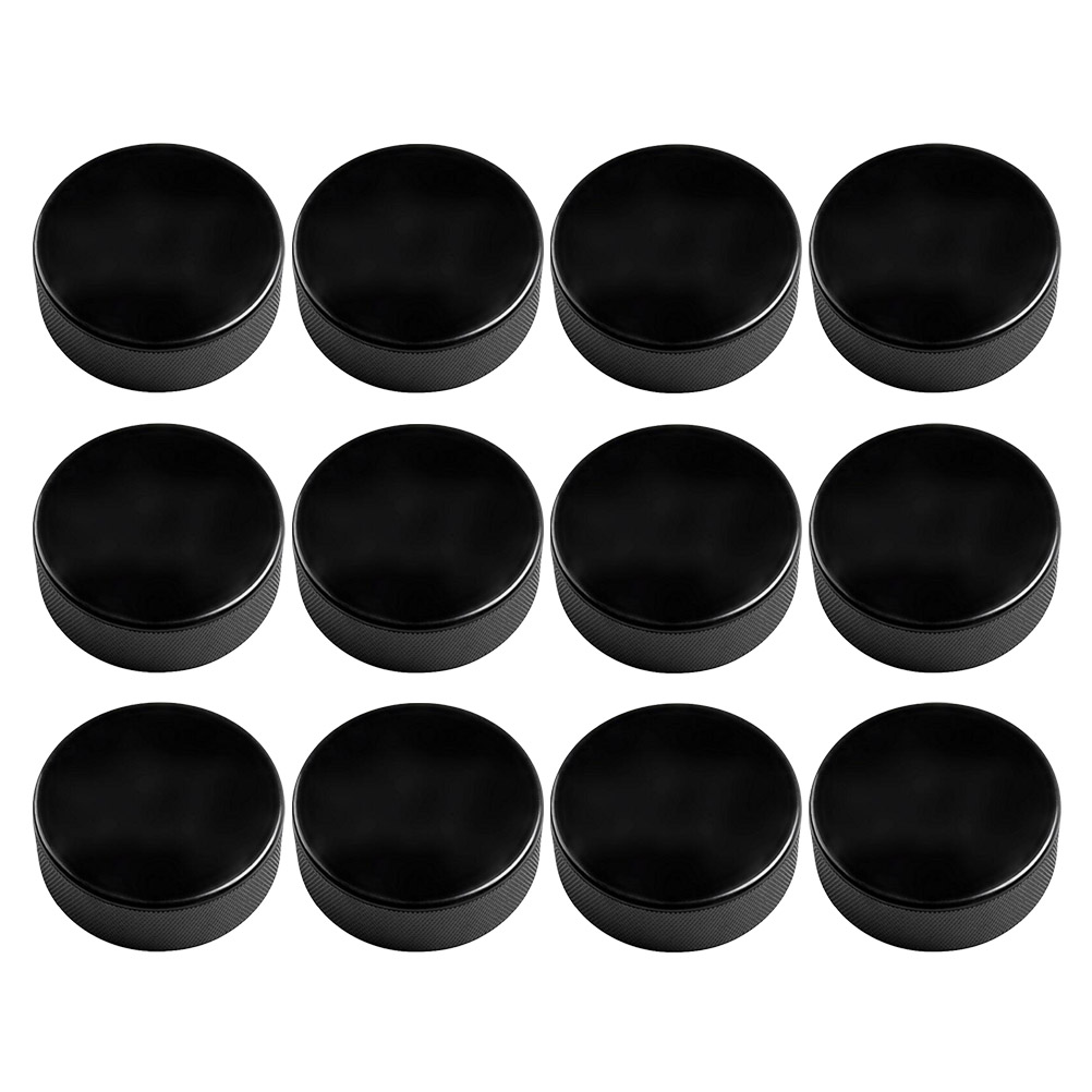 3 stück eishockeypucks aus naturkautschuk, standard-hockeybälle, sportartikel für training und spiel (schwarz)