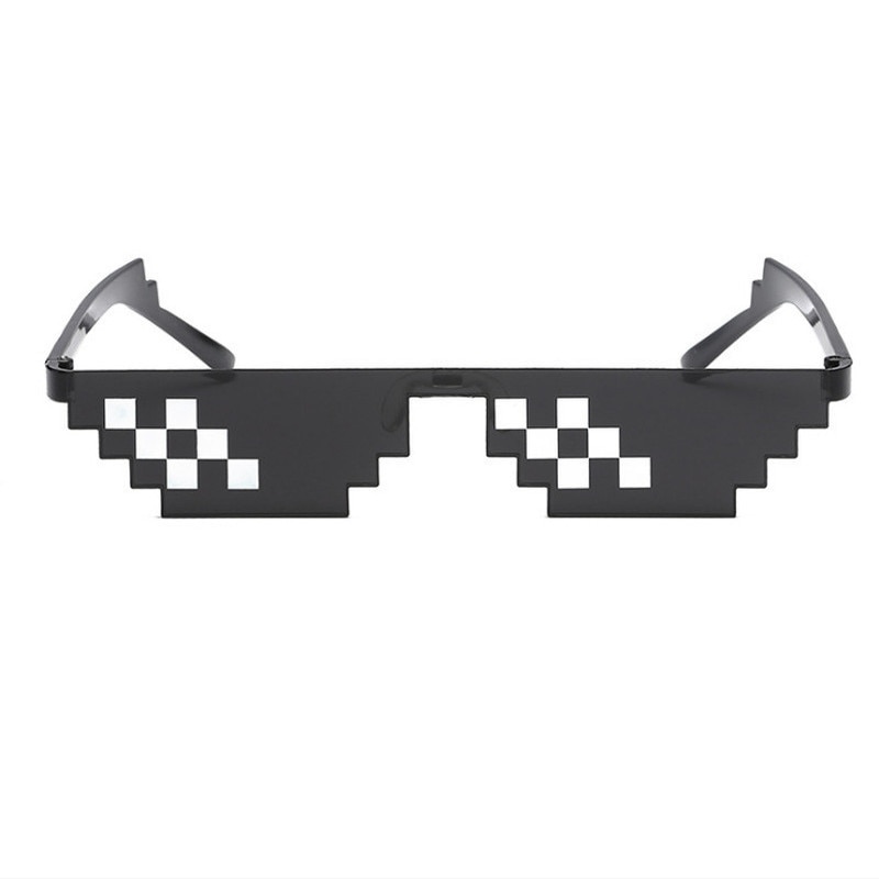 8 Bit Thug Life Mosaic Funny Tricks Glasses Toy Unisex Funny Sunglasses Toy Prank Props Bachelorette Party Halloween Decoration