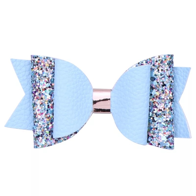 Mixiu Dubbele Laag Glitter Haarelastiekjes Clips Sequin Boog Haarspeld Meisje Haar Accessoires Prinses Party Decor Hoofddeksels Verjaardag: 9