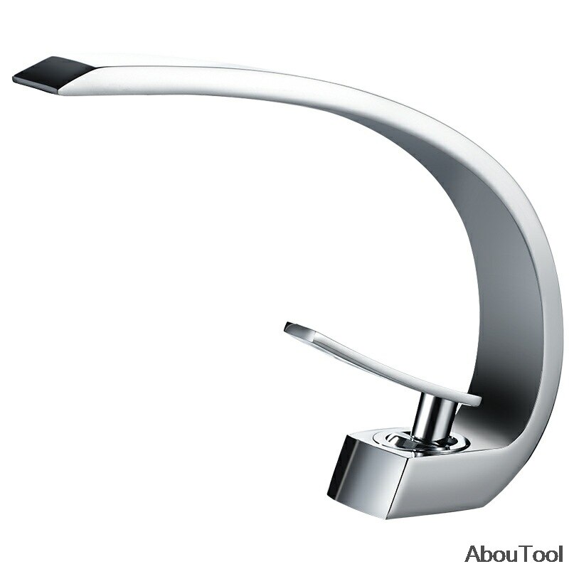 Basin Faucet Modern Bathroom Mixer Tap Black/Chrome Wash Basin Faucet Single Handle and Cold Waterfall Faucet Bathroom Kitch: chrome color faucet