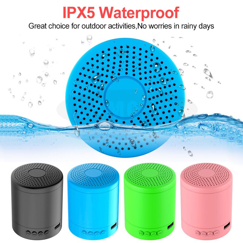 Mini Column Draadloze Bluetooth Speaker Macaron Stereo Luidspreker Waterdicht Bluetooth Speaker Voor Outdoor Douches Subwoofer