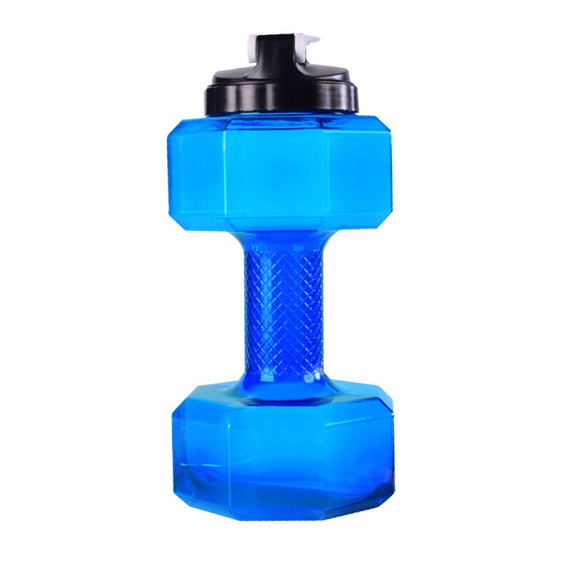 Fitness al aire libre mancuerna de agua botella de 2.6L pesa en forma de deporte Fitness gimnasio ejercicio de entrenamiento de peso Fitness llenar el agua: Azul