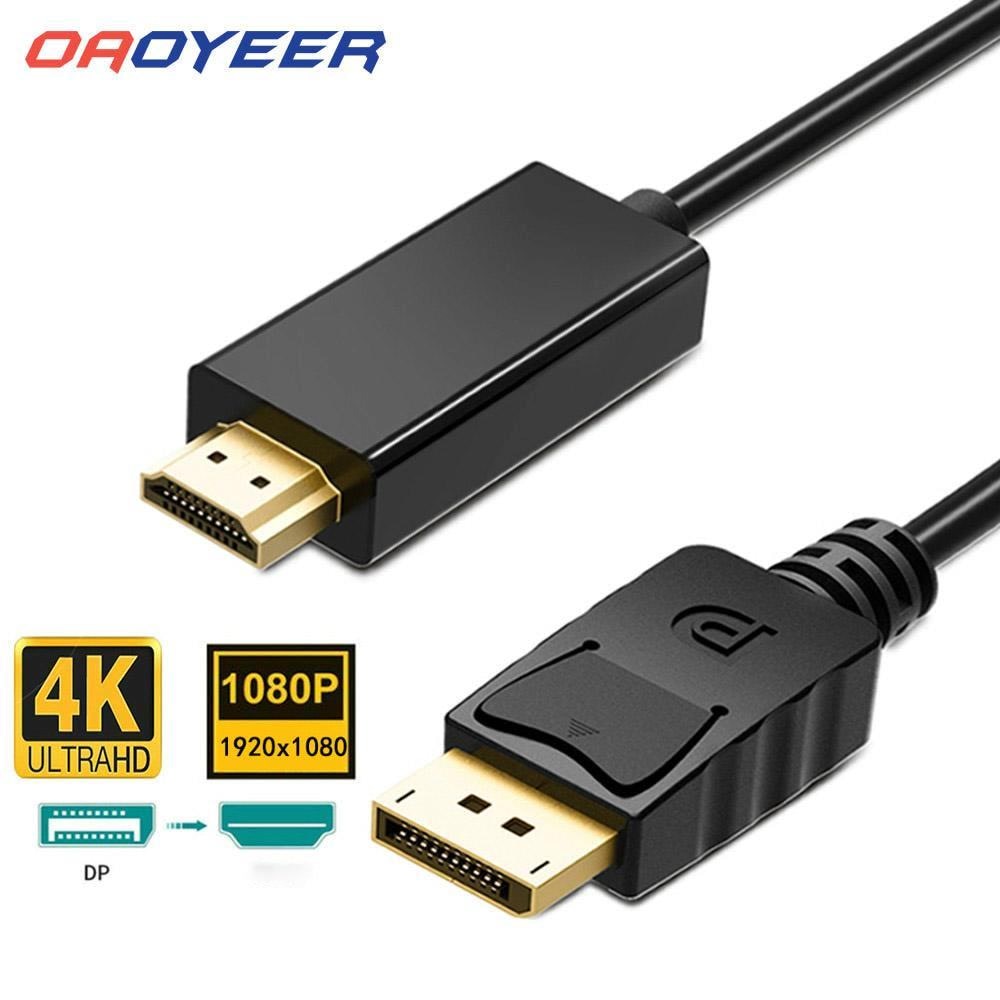 6FT Displayport Hdmi-Compatibel Adapter 1080P 4K Display Port Converter Voor Pc Laptop Projector Dp Naar Displayport kabel