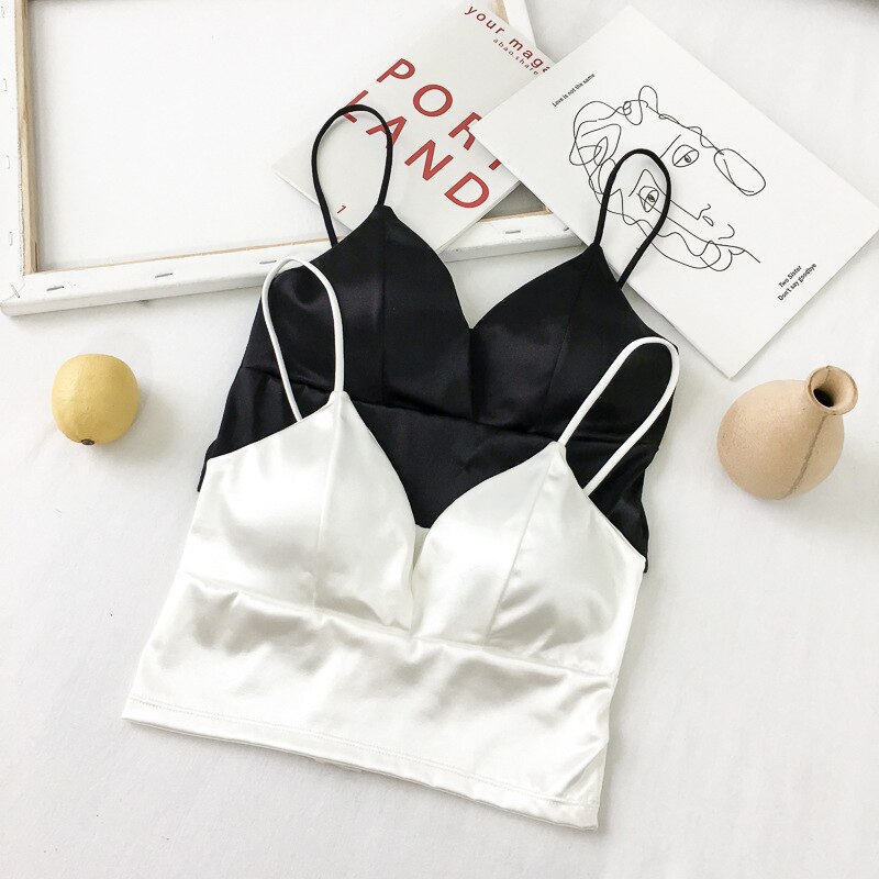 Deportes sujetador sujetadores push-up lencería Sexy parte superior inalámbrico Top Bra Sexy mujeres Sexy correa de seda suave paso pijama