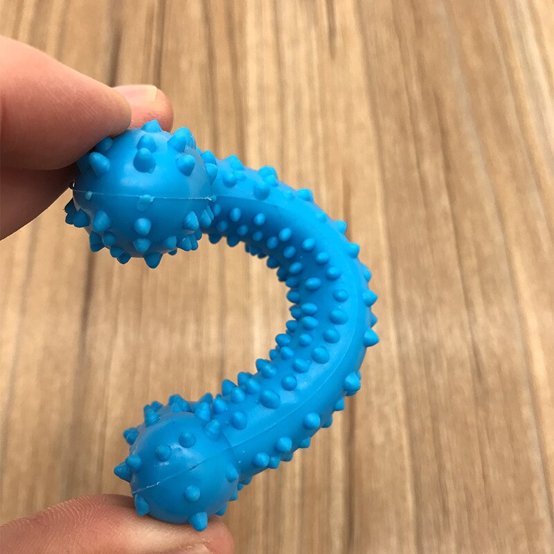 Gros os chien chiot en caoutchouc dents dentaires mâcher os jouer formation haltère barbelé haltère aller chercher jouets offre spéciale