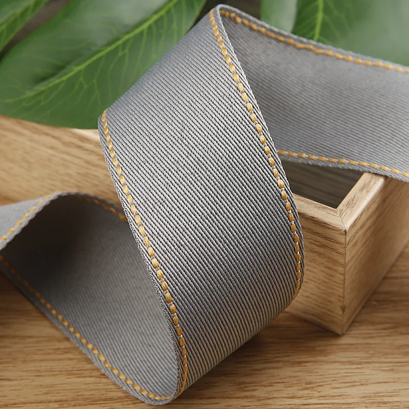 Kewgarden 1,5" 38 mm gestippelde lijn twill linten DIY strikken haaraccessoires handgemaakte tape ambachten maken decoratie materiaal 10 yards: Dull