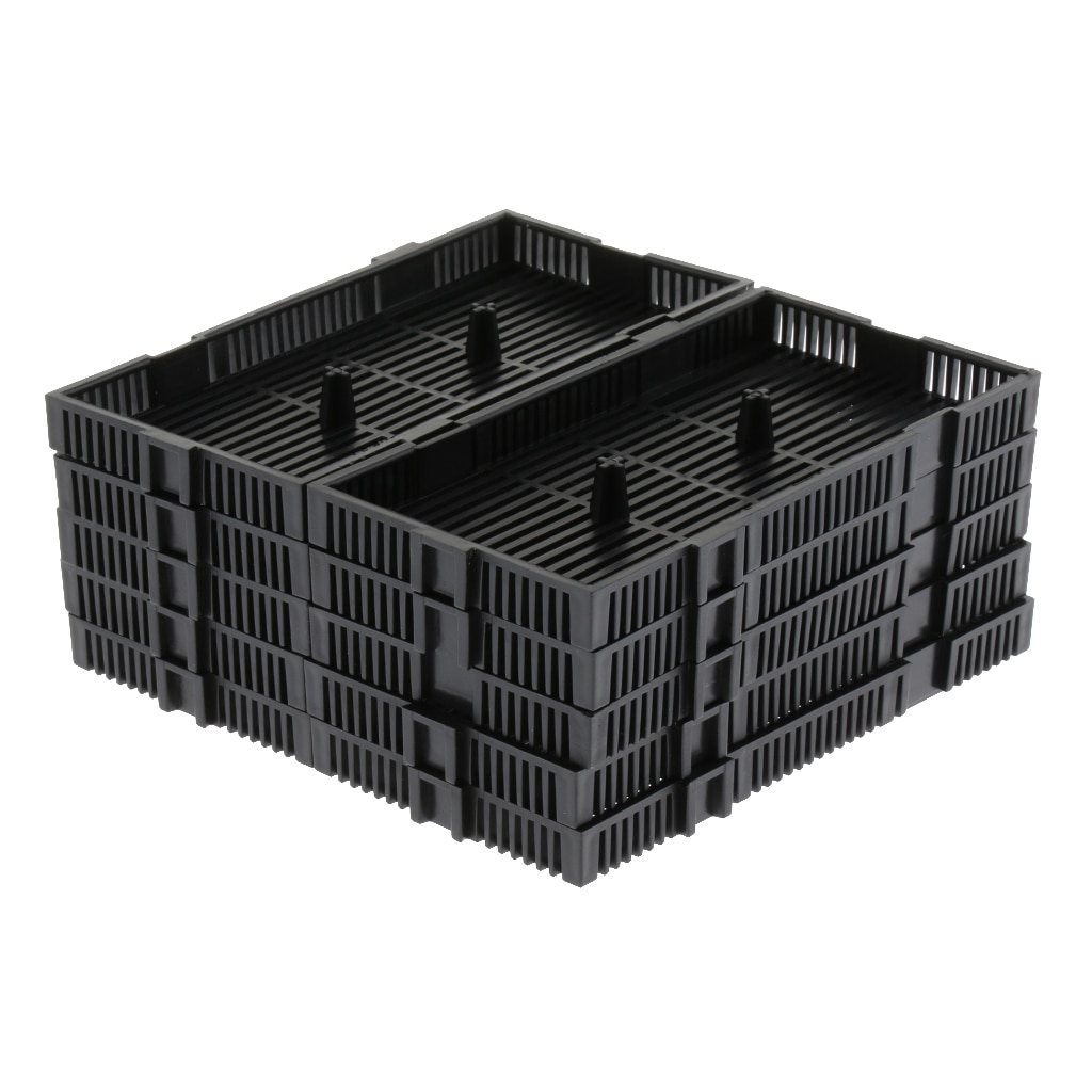 10 Stuks Plastic Aquarium Bodemfilter Board Voor Aquarium 14x7x1.7cm