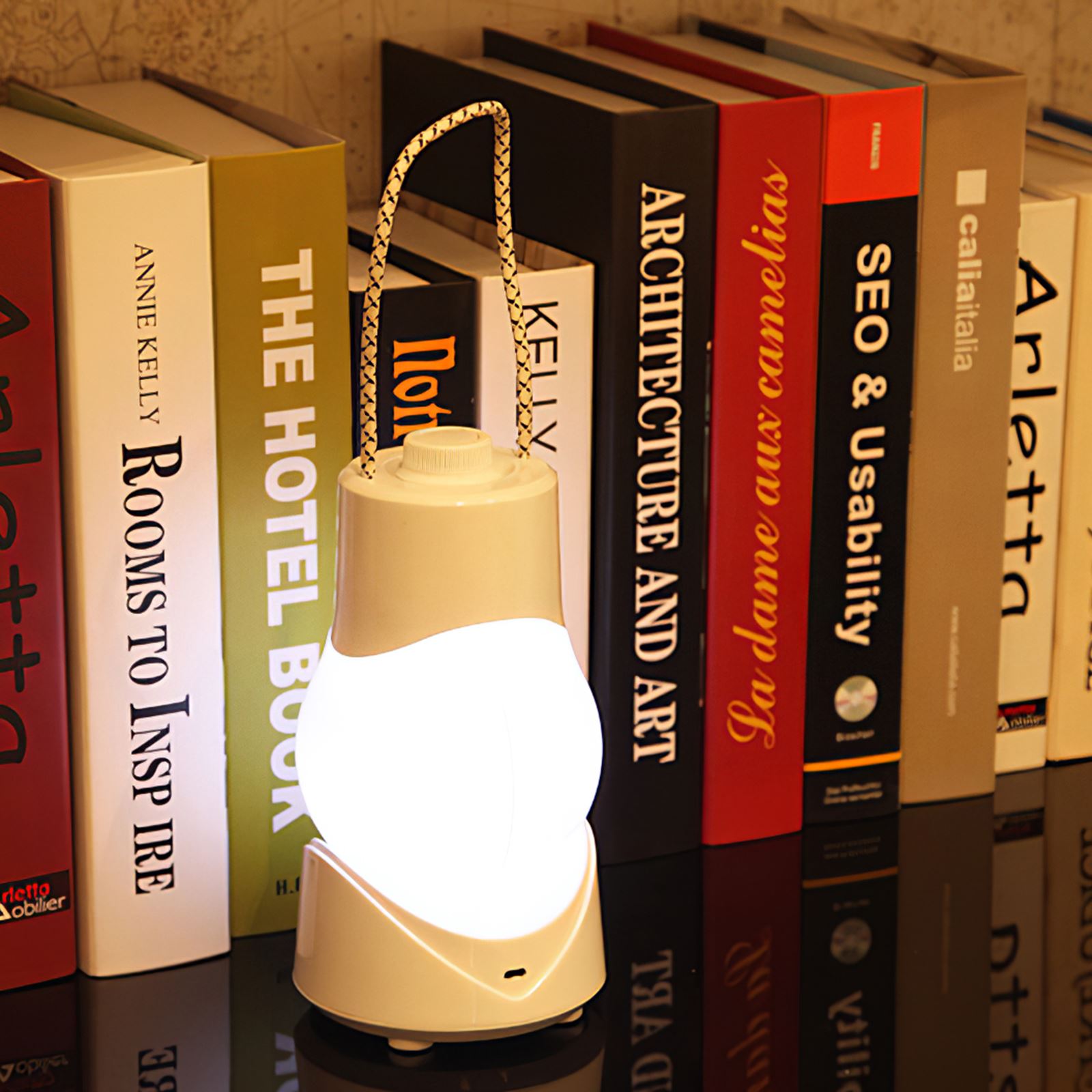 Lampada da comodino ricaricabile da campeggio con luce di emergenza ricaricabile Touch Control lampada da notte a luce notturna Wireless portatile adorabile creativa