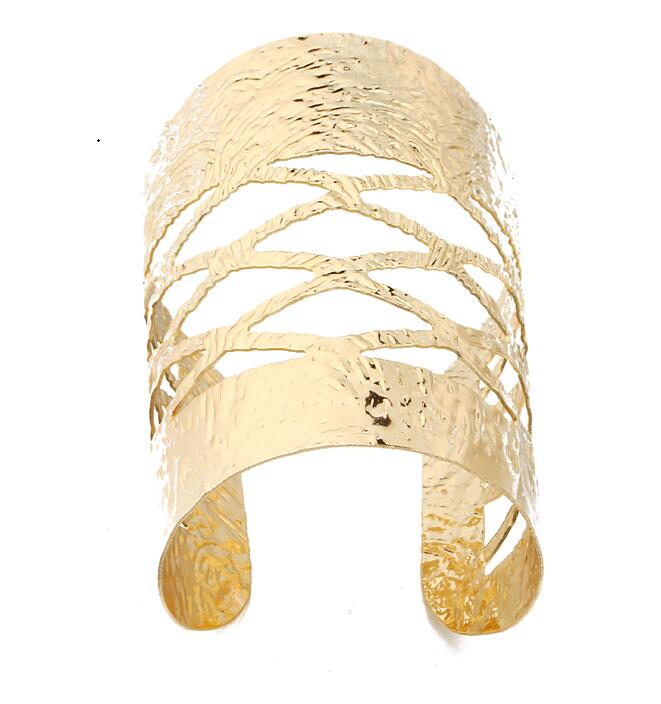 Dayoff Simple Gold Open Manchet Armbanden Armbanden Voor Vrouwen Sieraden Holle Metalen Minimalisme Boho Brede Armbanden B65: 6